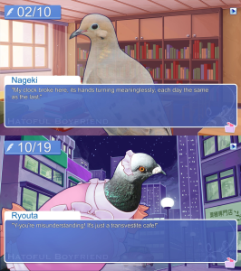 Abgründige Melancholie gepaart mit kindlichem Humor zeichnet »Hatoful Boyfriend« aus.