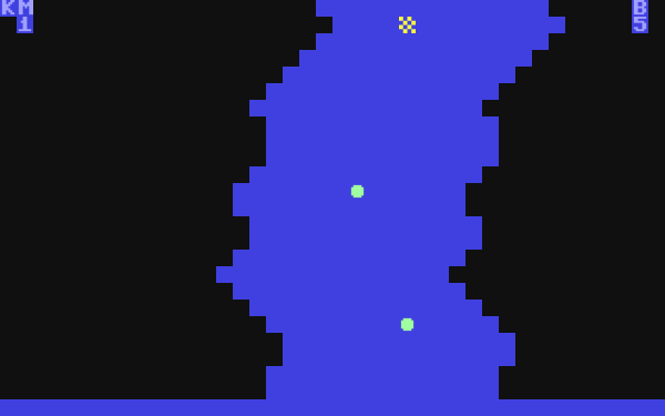 Bild 4: „Wildwasser“ für den C64 von 1983. Ein Spiel aus der „Homecomputer“.