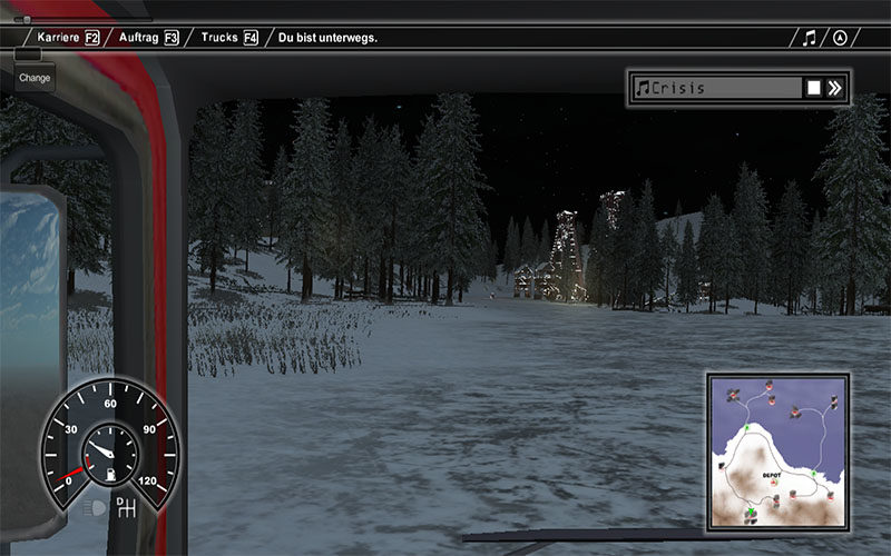 Arctic Trucker Simulator: Blick aus dem Cockpit