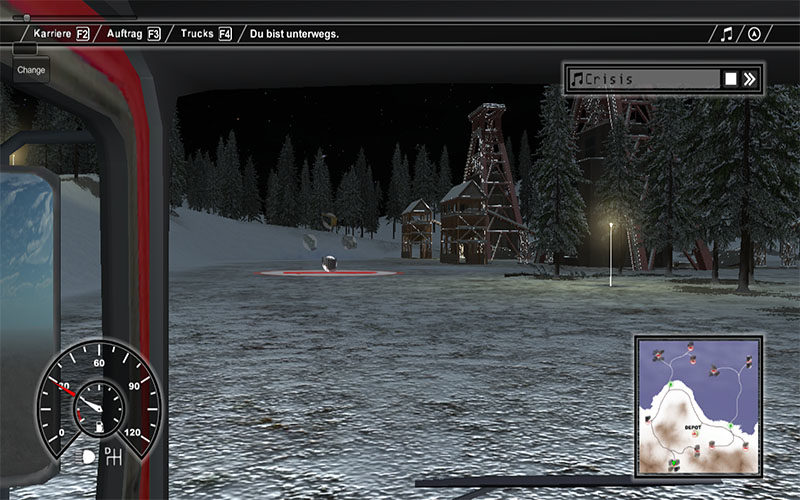 Screenshot: Arctic Trucker Simulator: am Ziel